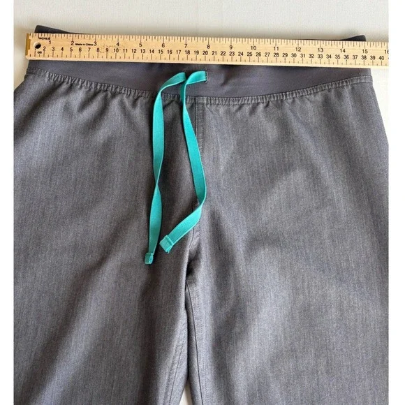 FIGS Technical Collection Scrub Pants Charcoal Grey Teal Drawstring S/T T21003T - Picture 5 of 8
